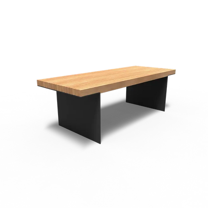 Tuintafel Garapa Hardhout 230x89x90 cm - Gecoat Staal