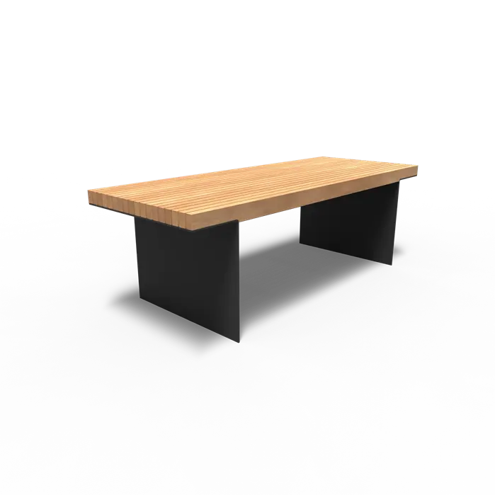 Tuintafel Garapa Hardhout 230x89x90 cm - Gecoat Staal
