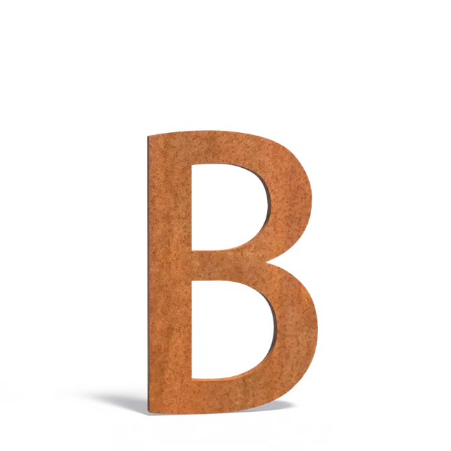 Cortenstaal Huisletter B - 9 cm