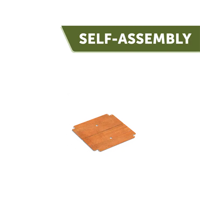 Corten stål plantekasse fod 600 x 600 x 2 mm - Bundplade