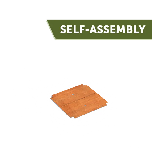 Corten stål plantekasse fod 700 x 700 x 2 mm - Bundplade
