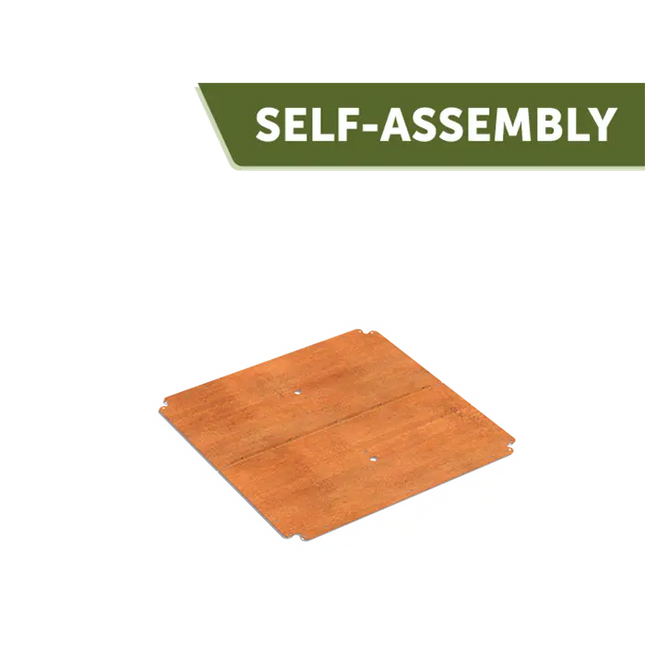 Corten stål plantekasse fod 1000 x 1000 x 2 mm - Bundplade