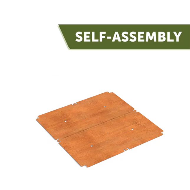 Corten stål plantekasse fod 1200 x 1200 x 2 mm - Bundplade