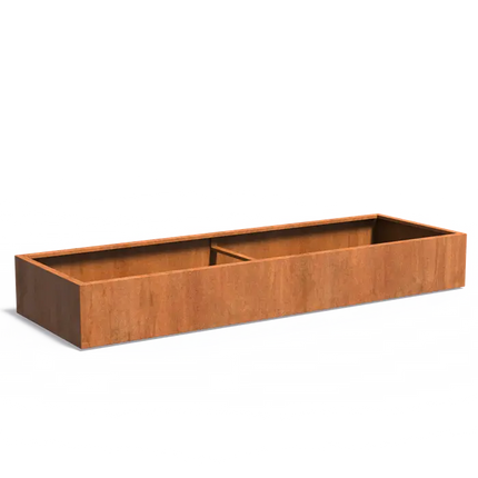 Jardinière en acier Corten 300 x 100 x 40 cm