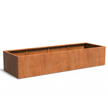 Jardinière en acier Corten 300 x 100 x 60 cm