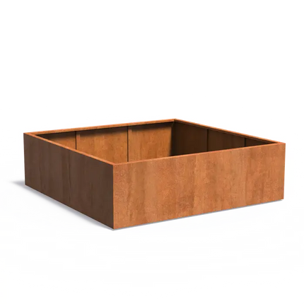 Jardinière en acier Corten 200 x 200 x 60 cm