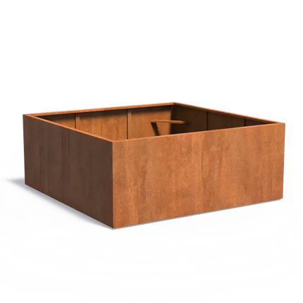 Jardinière en acier Corten 200 x 200 x 80 cm
