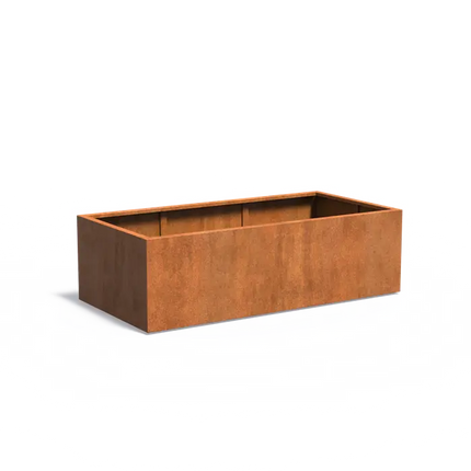 Jardinière en acier Corten 200 x 100 x 60 cm