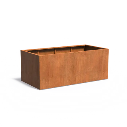 Jardinière en acier Corten 200 x 100 x 80 cm