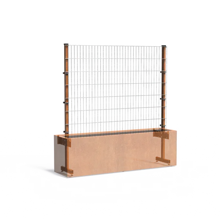 Corten Steel Planter Trellis 200x50x200 cm - Trellis