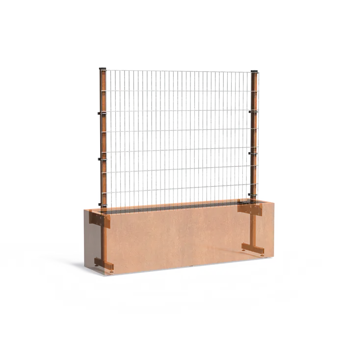 Plantenbak Klimrek Cortenstaal 200x50x200 cm