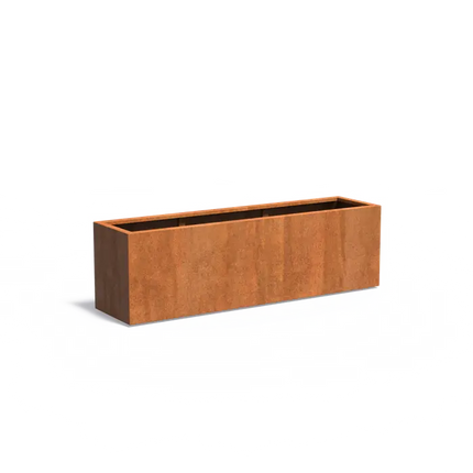Jardinière en acier Corten 200 x 50 x 60 cm