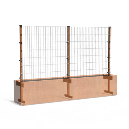 Corten Steel Planter Trellis 300x50x200 cm - Trellis