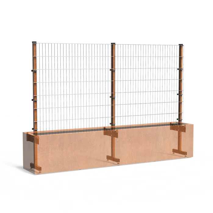 Plantenbak Klimrek Cortenstaal 300x50x200 cm