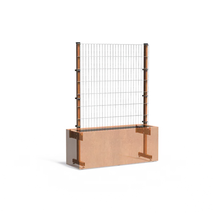 Corten Steel Planter Trellis 150x50x200 cm - Trellis
