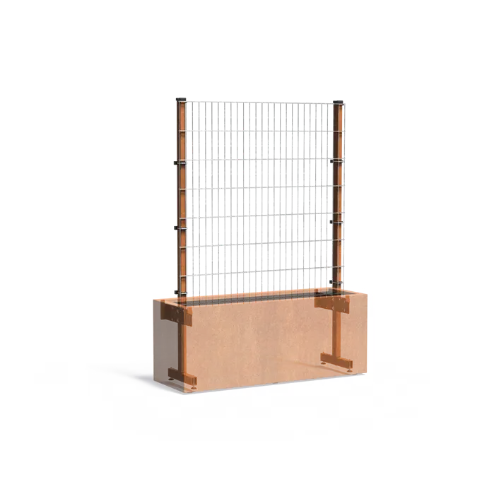 Plantenbak Klimrek Cortenstaal 150x50x200 cm