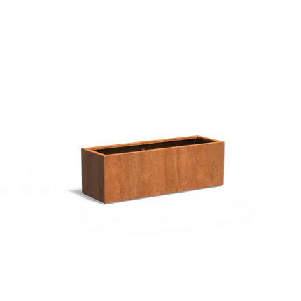 Jardinière en acier Corten 150 x 50 x 50 cm