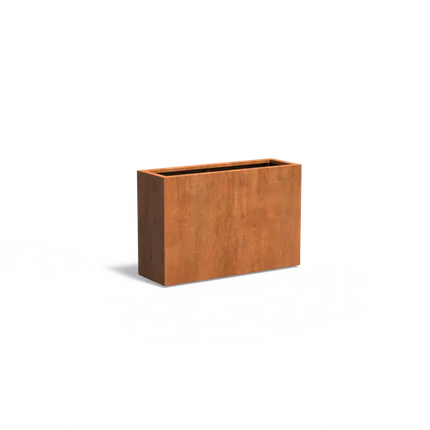 Jardinière en acier Corten 120 x 40 x 80 cm
