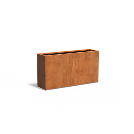 Jardinière en acier Corten 150 x 40 x 80 cm