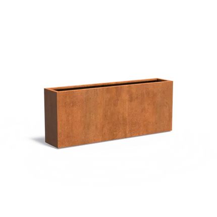 Jardinière en acier Corten 200 x 40 x 80 cm