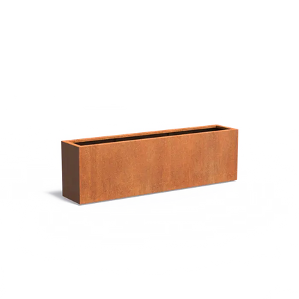 Jardinière en acier Corten 200 x 40 x 60 cm