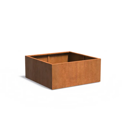 Jardinière en acier Corten 140 x 140 x 60 cm