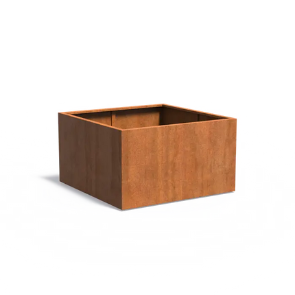Jardinière en acier Corten 140 x 140 x 80 cm