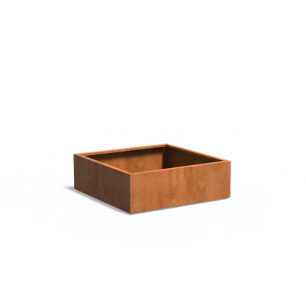 Jardinière en acier Corten 120 x 120 x 40 cm