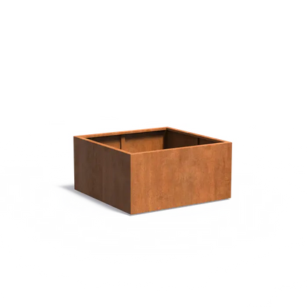 Jardinière en acier Corten 120 x 120 x 60 cm