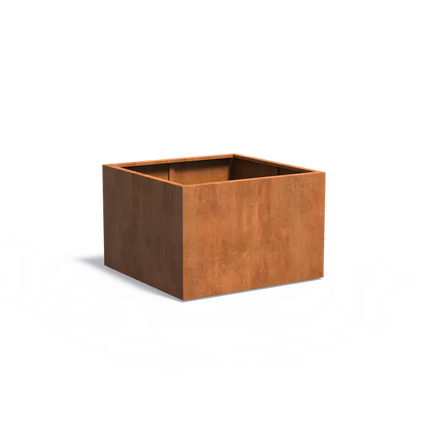 Jardinière en acier Corten 120 x 120 x 80 cm