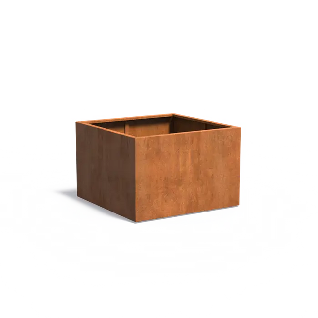 Jardinera de acero Corten de 120 x 120 x 80 cm