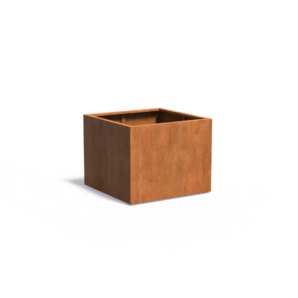 Jardinière en acier Corten 100 x 100 x 80 cm