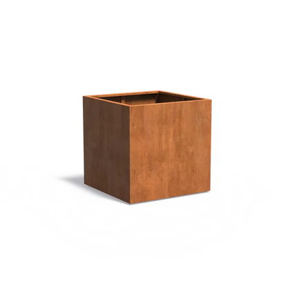 Jardinière en acier Corten 100 x 100 x 100 cm