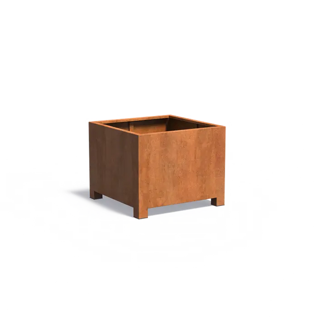 Cortenstaal Plantenbak Op Poten 100 x 100 x 80 cm