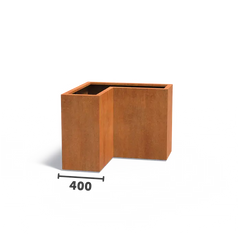 Collection image for: Fioriera a L in acciaio Corten