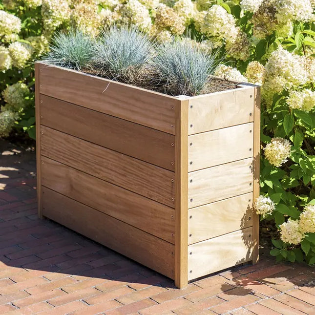 Jardinera de madera dura de 200 x 40 x 71,3 cm