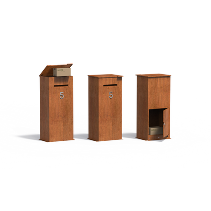 Corten stål pakkepostkasse CASE
