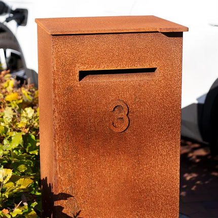 Corten stål pakkepostkasse CASE