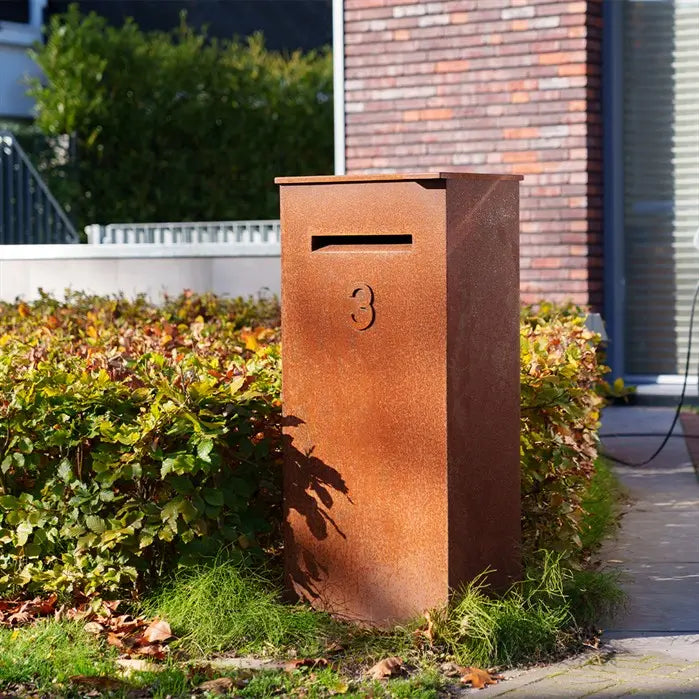 Boîte aux lettres en acier Corten