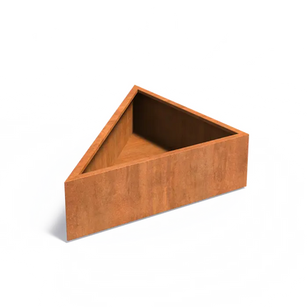 Corten Steel Planter Triangle 140 x 140 x 40 cm