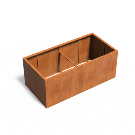 Cortenstaal Plantenbak 200 x 100 x 80 cm - Zonder bodem