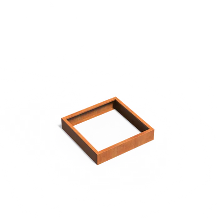 Cortenstaal Plantenbak 100 x 100 x 20 cm - Zonder bodem