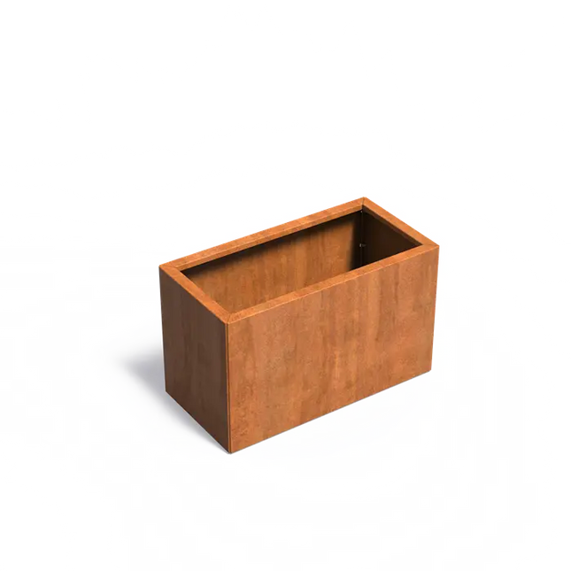 Jardinera de acero Corten de 100 x 50 x 60 cm - Sin base