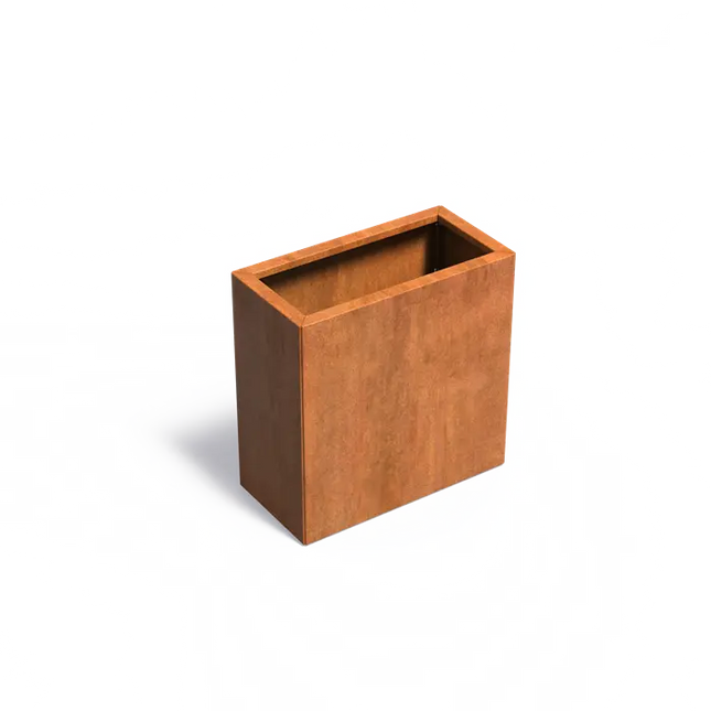 Jardinera de acero Corten de 80 x 40 x 80 cm - Sin base