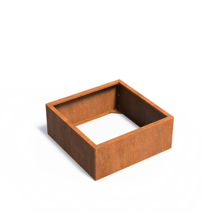 Cortenstaal Plantenbak 100x100x40 cm - Zonder Bodem