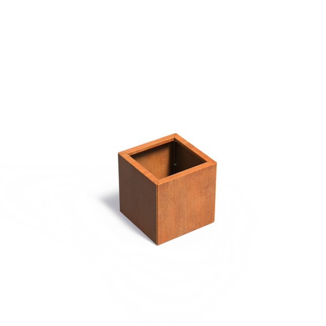 Jardinera de acero Corten de 50x50x50 cm - Sin base