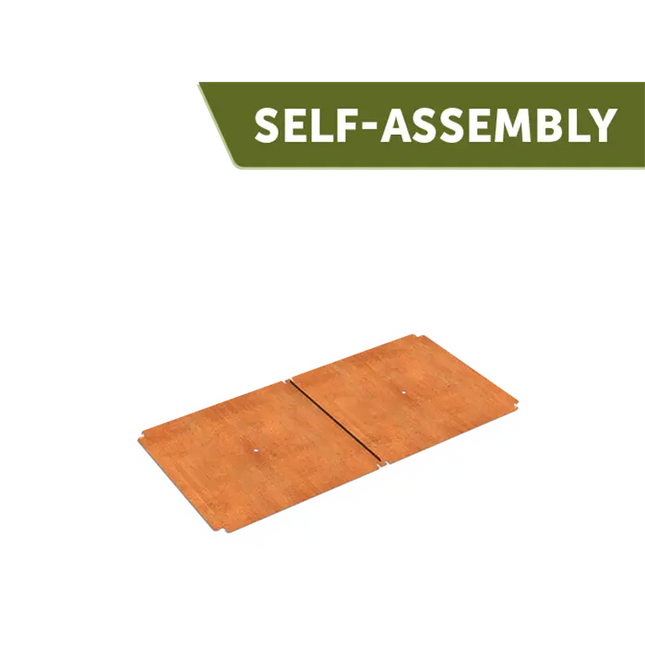 Corten stål plantekasse fod 2000 x 1000 x 2 mm - Bundplade