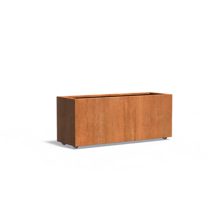 Cortenstaal Plantenbak op Wielen 150 x 50 x 60 cm