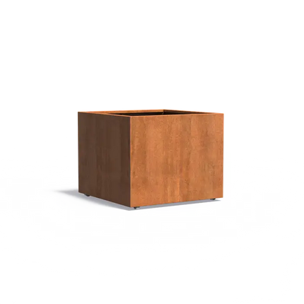 Cortenstaal Plantenbak op Wielen 100 x 100 x 80 cm