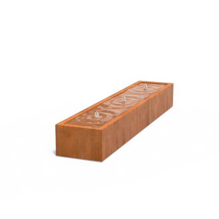Fontaine en acier Corten 300 x 60 x 40 cm